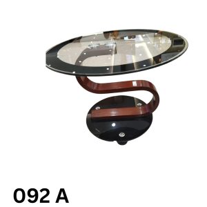 Modern Glass Coffee Table with Stylish Wooden Base - 092-A
